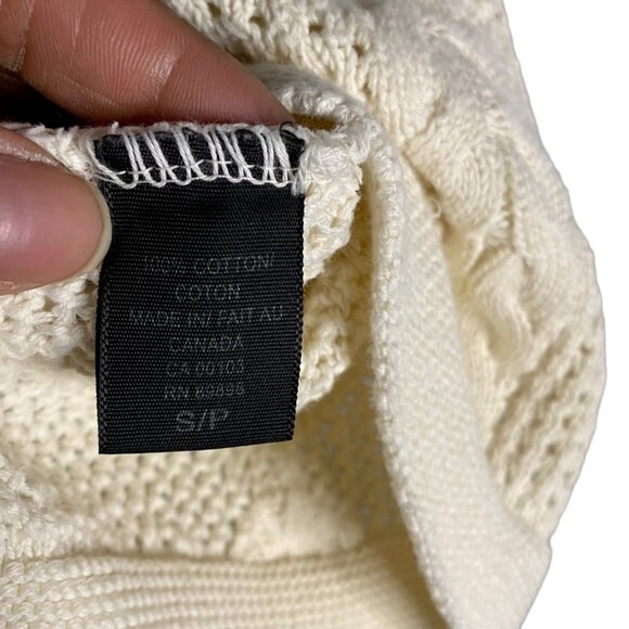 Parkhurst Women's Beige 100% Cotton Pattern Knitted Cowl Neck Sweater - Picture 6 of 8